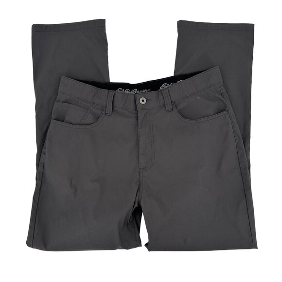 Eddie Bauer Mens Dark Gray Active Nylon/Spandex Pants Pockets Size 36 - Picture 1 of 11